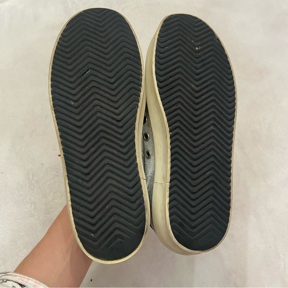 Golden Goose Hi Star sneakers in glitter with checkered pattern and white star - Picture 9 of 16